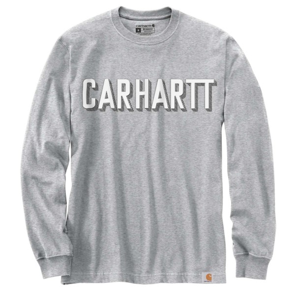 Carhartt RELAXED FIT HEAVYWEIGHT Langarm Logo T-shirt